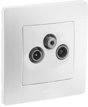 Prise Tv/Fm/Sat Blanc - Gamme Caly - DEBFLEX 749533