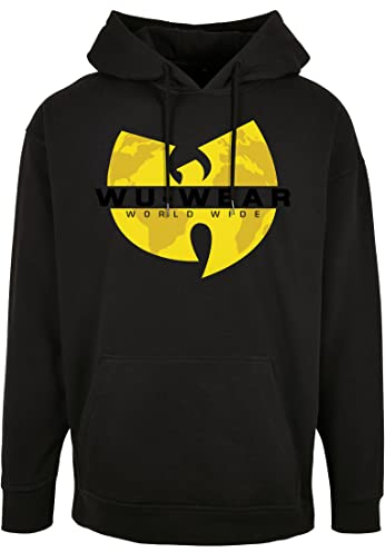Wu-Wear Herren WU057-Wu Wear Logo Hoody Kapuzenpullover, Black, S