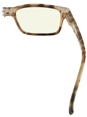 (Must Buy Both Eye) Tortoise-Right Eye +0.75 Computer Blue Light Blocking Reading Glasses with Different Strength for Each Eye