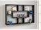 Homme Concept - Multi Compartment Space Saving Floating Display Shelves Storage Shelf Organiser Unit Home Decor Bookshelf (Black)