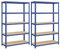 SONGMICS Schwerlastregal, 2er Set, Kellerregal, Lagerregal, Regal, 60 x 120 x 200 cm, Regal mit Stahlgestell, jeweils bis 750 kg belastbar, 5 verstellbare Ablagen, blau GLR060Q02