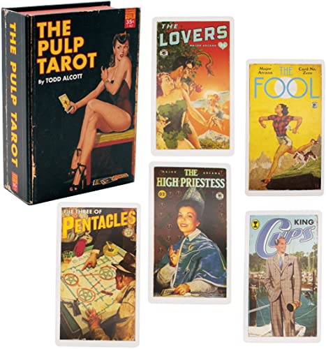Pulp Magazines Tarotkarten-Deck mit Charakteren aus der Geschichte der Pulp Illustration – Set mit 78 Karten