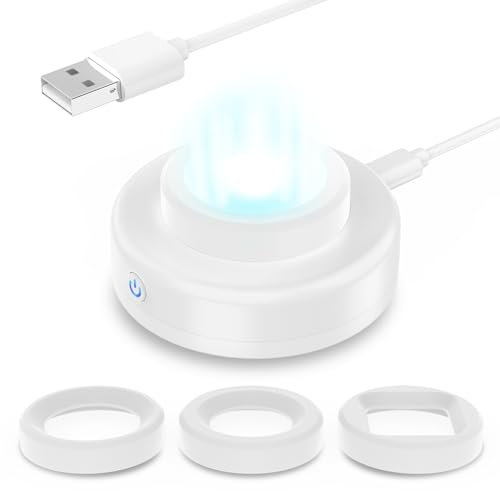 Solaruhr-Schnellladegerät, LED-Licht zum Aufladen von Solaruhren mit Größenkappen, 8H automatische Ausschaltfunktion, kompatibel mit Casio G Shock, Tough, Protrek, Seiko, Citizen, Garmin, Timex,