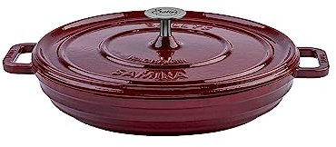 Sallys 'Samira' Deluxe Gusseisentopf - Robustes und Hochwertiges Kochjuwel für Perfektes Garen - für 2,2 Liter Inhalt, für alle Herdarten und ofenfest bis zu 250 Grad (Bordeaux)