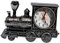 Garneck Herrenuhren Dekorative Autouhr Miniaturen Wecker Neuheit Antiker Zugwecker Schwarze Eisenbahn-Motoruhr Kreative Lustige Uhr Modell Geschenk Lokomotive