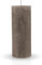 HS Candle Rustikale Stumpenkerze Taupe Ø7cm x 18cm - vers. Farben/Größen - lang Brenndauer Antik Kerze, Duftfreie Altarkerze - Dekokerze