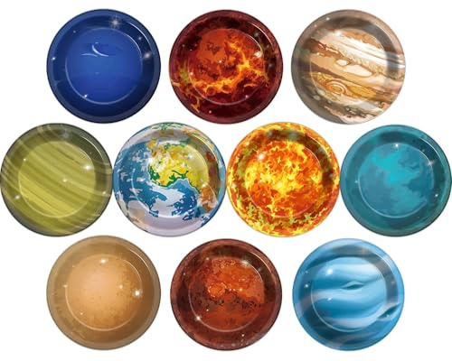 Naozinebi 50Pcs Solar System Party Plates Outer Space Theme Party Supplies Galaxy Party Planet Dessert Paper Plates for Kids Space Solar System Planets Baby Shower Party Birthday Party Decoration