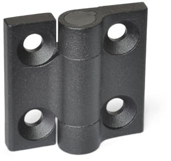 Ganter Normelemente | Federscharnier, Scharnier mit Federrückstellung | GN 437.3-ZD-60-60-R2-SW | Zink Druckguss | 60x60 | öffnend
