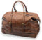 Reisetasche für Herren Vintage Veganes Leder Weekender große Sporttasche XL mit Reißverschluss (Braun)