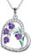 YFN Violets Necklace Sterling Silver Violets Flower Jewelry Mother's Day Gifts for Mom (violets)