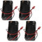 Yuuinnter 4Pack 6V 4XAA Battery Container Case Holder Pack Box JST Plug Receiver for Redcat 1/8 1/10 RC Nitro Power Car Truck