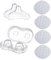 DHWEKU Paracapezzoli Allattamento-2 pezzi paracapezzoli silicone al seno per capezzoli sensibili,senza BPA, in silicone morbido ultrasottile,Con 4 cuscinetti per il seno lavabili