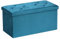 Easylife Ottoman Storage Bench (Teal). Folding Storage Unit for Linen or Shoes (H38 x W76 x D38.5cm). Doubles as a Footstool/Coffee Table. Fold Flat Storage Boxes With Lids - Fully Guaranteed
