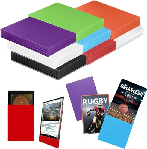 500Pcs Buste Proteggi Carte 66 * 91mm - Soft Sleeves Trasparenti per Carte Standard, da Gioco, YuGiOh, MTG, Magic - Colori Bustine Protettive