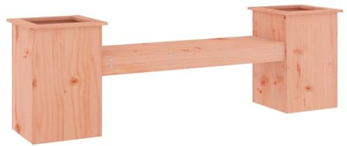 825175 Banc de jardin avec pots de fleurs en bois Douglas 184,5 x 39,5 x 56,5 cm