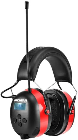 PROHEAR 033A (Upgraded) Gehörschutz mit Radio DAB +/Bluetooth/FM, Kopfhörer mit Radio mit Eingebautem Mikrofon und Lärmreduzierung
