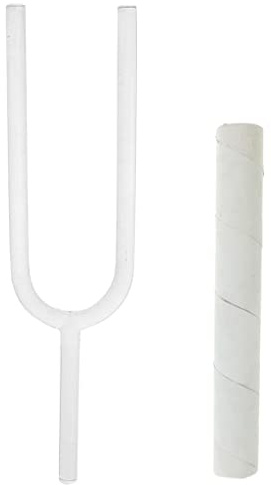 Clear Quartz Crystal Tuning Fork Singing Bowl 10mm - Powerful Meditation Tool with Rich Vibrational Resonance - Relaxation and Yoga Essential - Suede Mallets Included