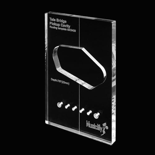 Musiclily Pro CNC Präzise Acryl Steg Tonabnehmer Pickup Routing Schablone | für Standard Tele Gitarren Körper