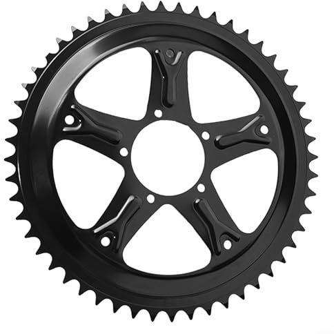 YUANGANG Piñón de cadena, platos redondos de acero para bicicleta de carretera 44T 46T 48T (tapa 48T)