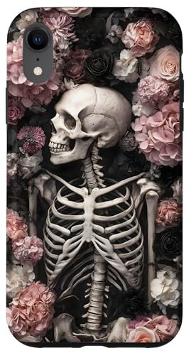 iPhone XR Skeleton Floral Gothic Case