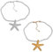 EOWVISN 2 Pieces Starfish Necklace, Ocean Element Necklace, Pendant Necklace, Beach Party Necklace, Fashion Braided Rope Necklace, Clothing Accessories