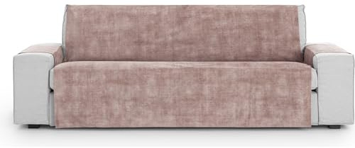 ECOMMERC3 | Copridivano universale e versatile a 3 posti, colore rosa, facile da posizionare per schienale, seduta e braccia