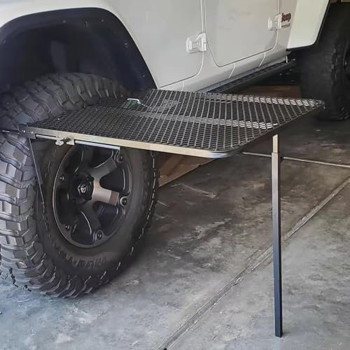 MZBDYYF Tragbarer Auto Reifen -Picknicktisch Klapptisch Camping Tisch Einstellbarem Höhepunkt Leichtes Esstisch für Wohnmobile Camping und Picknick