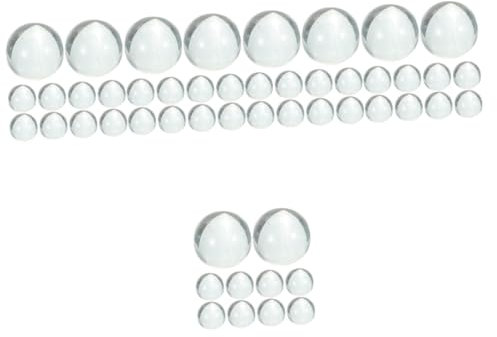 MAGICLULU 5 Sätze Klarglas Murmelvase Dekoration Edelsteinspiel Perlen Dekorative Perlen Obstschale Kieselsteine ​​Für Gartenvasen Kieselsteine ​​Für Blumentöpfe Murmeln 10 Stück * 5