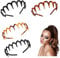 GWAWG 4Pcs Serre Tete Zig Zag,Bandeau en Zig Zag,Bandeau Confortable à Dents Ondulées,pour Femmes Filles Hommes, 2 Couleurs