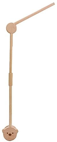 Promise Babe Baby Mobile Halterung Holz Bär Design Babybett Wickeltisch DIY Mobile Höhenverstellbar Laufgitter Gestell Bar zum Aufhängen Spieluhr Windspiel Bettglocke