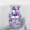 Vase en verre violet - Vase décoratif au design bohème pour décoration de table - Vases modernes comme décoration pour chambre à coucher, bureau, salon, rebord de fenêtre et table basse