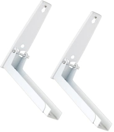 CLISPEED 1 Pair Kitchen Shelf Microwave Shelf Rack Microwave Holder Microwave Stand Microwave Rack Shelf Microwave Oven Rack Microwave Oven Wall Frame Oven Stand Shelf White Stainless Steel