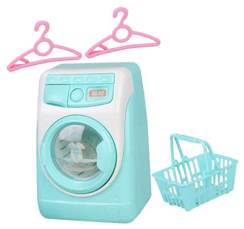 QUMIIRITY Lavadora De Casa De Juguete Eléctrica Sonido y Luz Modelo De Lavadora para Juguete Educativo De Simulación para rol Casa