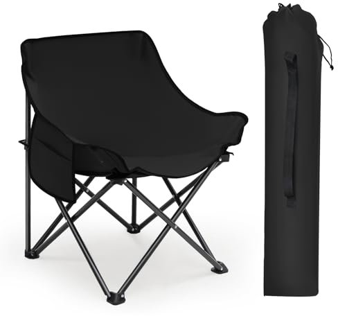 Sunula Campingstuhl Faltbar Ultraleicht mit Tragetasche einfach zu verstauen, Faltbarer Stuhl mit rutschfesten Füßen, ideal für Wandern, Balkon und Garten
