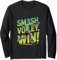Smash Volley Win Tennis Grafikdesign Langarmshirt