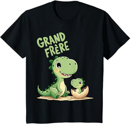 Enfant Grand Frère Dino Dinosaure Coquille D’œuf Super Frère Fier T-Shirt