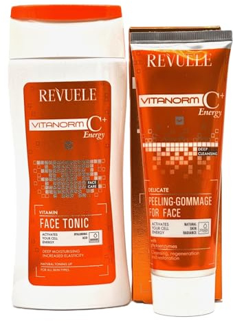 REVUELE 2tlg. Set VITANORM C+ENERGY Zartes Peeling-Gommage 80ml + Gesichtswasser mit Vitaminen 200ml