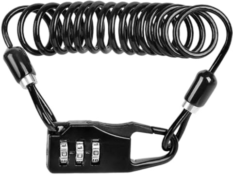 Storage Bag Antitheft Fahrradschloss Mit Sicherheitskabel 3 Ziffern Fahrrad Kombinationschloss Helme Leichte Vorhängeschloss Tragbare Sicherheitskette Vorhängeschloss