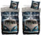 rainbowFUN.de VW Bulli Partner-Bettwäsche-Set für 2 Personen Doppelbett Bus T1 135x200 80x80 Baumwolle