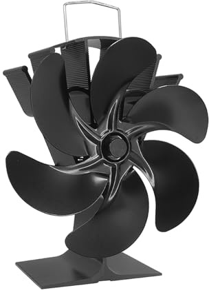 Ventilateur de poêle à bois à 6 pales, grand volume d'air, alimenté par la chaleur, chauffage intérieur et extérieur, répartition efficace de la chaleur pour le bois