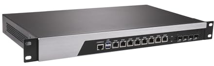 1U Firewall Appliance, PFSense, OPNsense, VPN, Network Rackmount, I7 9700, RS46, 8 x Gigabit LAN, 4 x SFP+ 10Gbe XL710, Console, VGA, SIM Slot, 32G RAM, 512G SSD
