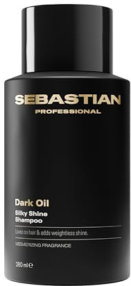 Sebastian Professional Dark Oil Revitalisierendes Shampoo für seidiges und glänzendes Haar, Glanz und Anti-Frizz, geeignet für alle Haartypen, 280 ml