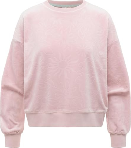 Ragwear Damen lässiges Cropped Sweatshirt Oversized Pullover aus kuschelig weichem Samt-Material mit Präge-Muster Wuss Embossed XS-XXL