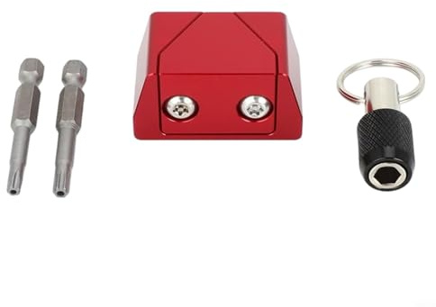 BEAZOOM OBD II Port Lock, Aluminium Alloy 16-Pin Diagnostic Connector Security Cover with Keys for Cars 1996+, Red