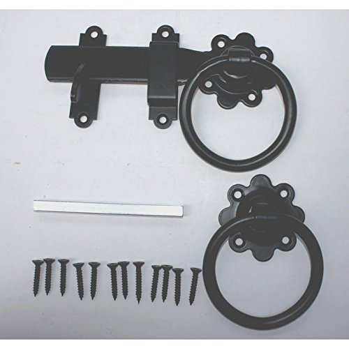 Gatemate Ring Gate Latch - Epoxy Black - 7 / 178mm