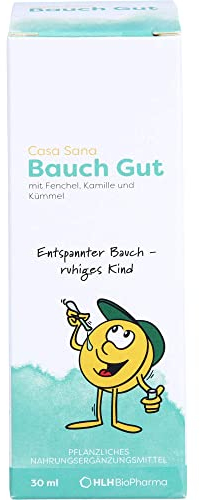 Casa Sana Bauch Gut, 30 ml Tropfen – Pflanzliches Nahrungsergänzungsmittel in Apothekenqualität für Kinder und Säuglinge. Mit Fenchel, Kamille und Kümmel, ohne Alkohol und vegan