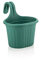 Tamersgifts Hanging Planter Plant Pots Trough Garden Fence Balcony Railing Flower Pot (Green, Small)