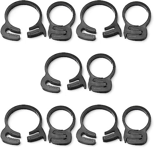Yinpecly Lot de 10 colliers de serrage réglables en nylon et plastique pour plomberie, automobile et mécanique Noir 31,5 à 34 mm