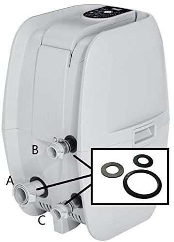 HeadSeal™ Joints en silicone A, B et C – Ajustement précis pour pompes de chauffage Square Lay Z Spa Salu-Spa AirJet – Améliore la durabilité et la performance pour tous les modèles Best-Way