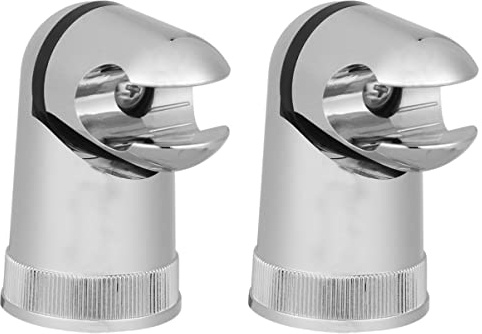 Zerodeko Abs Plating Rotary Shower Head Holder Bracket Wall Mount for Bathroom Handheld Showers 3.15X2.76X3.54 Inch Set of 2 Convenient Adjustable Shower Head Brackets